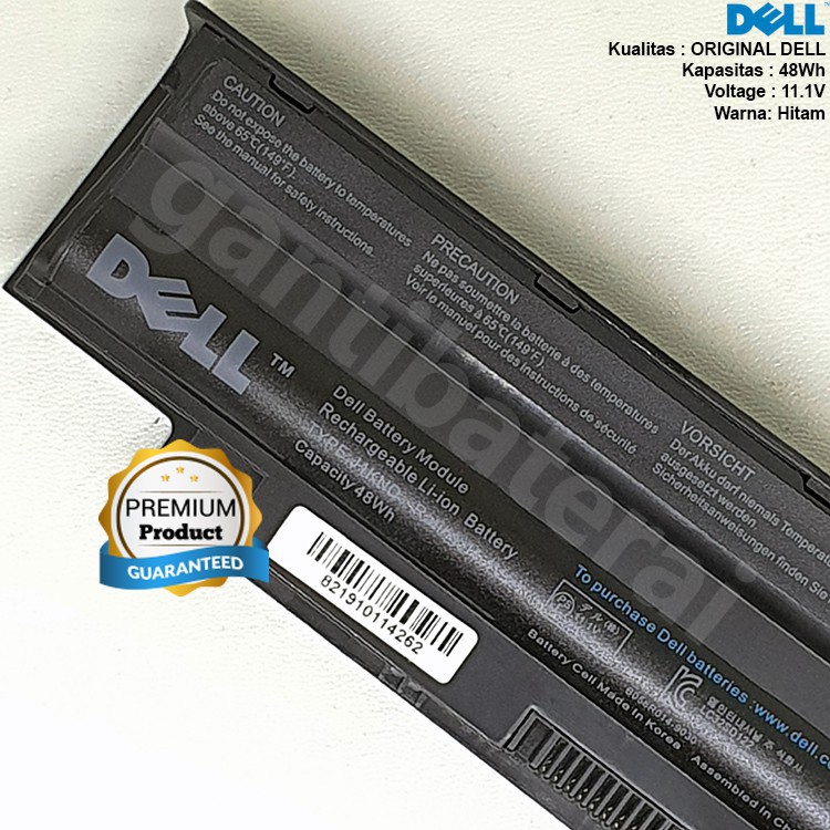 Baterai Laptop Dell Vostro 1440 1450 1540 1550 3450 3550 3750 J1KND