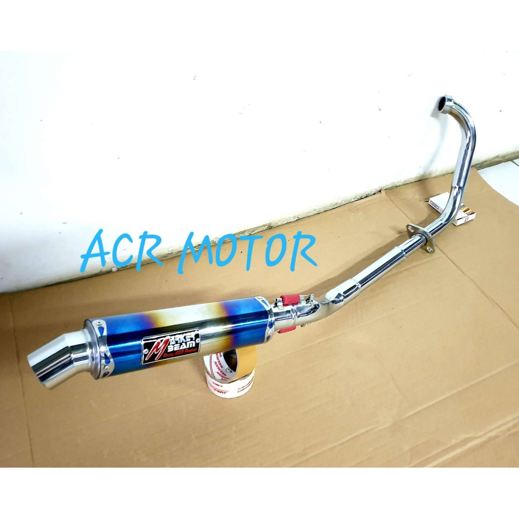 Knalpot Racing Selencer Bulat Pelangi Full Croom untuk Semua Type Motor Suzuki Satria FU
