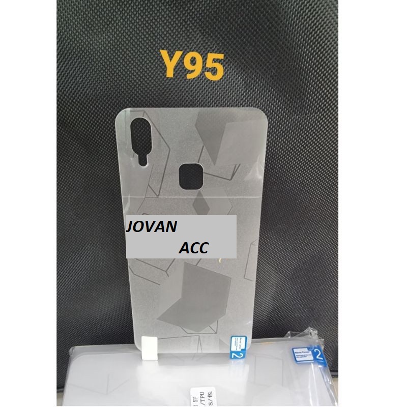 VIVO Y12 Y12i Y15 Y17 Y11 Y91 Y93 Y95 Y1s Y91c ANTI GORES BELAKANG SKIN CUBE GARSKIN BACK ANTI JAMUR MOTIF GLITTER PELINDUNG BACK PLASTIK