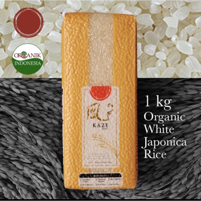 

kaze organic white japonica rice rendah karbohidrat nil sugar 1kg beras jepang