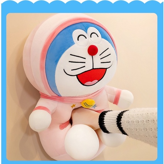 Boneka doraemon kostum tertawa bahagia bahan plush