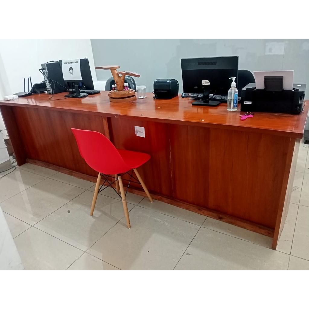 Meja Kerja Meja Komputer Kayu Mahoni Jual Bekas
