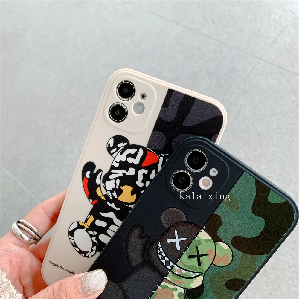 Casing Motif Camo Untuk iPhone 13 mini 13 12 11 ProMax Xs Max 7Plus 8Plus