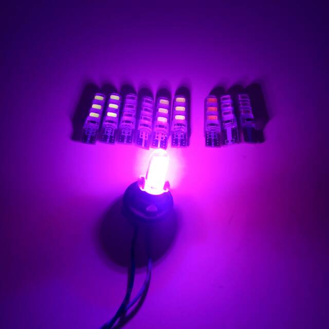 Lampu senja T10 ungu purple