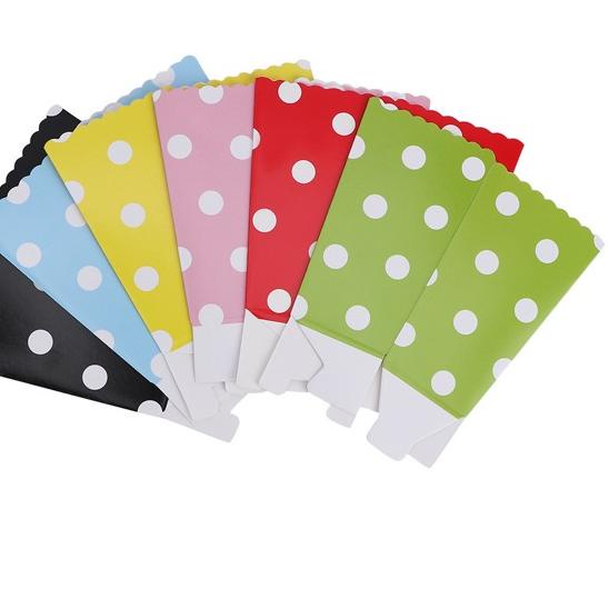

❅ Tempat dus popcorn/12pcs/polkadot/pesta/paper box ☋