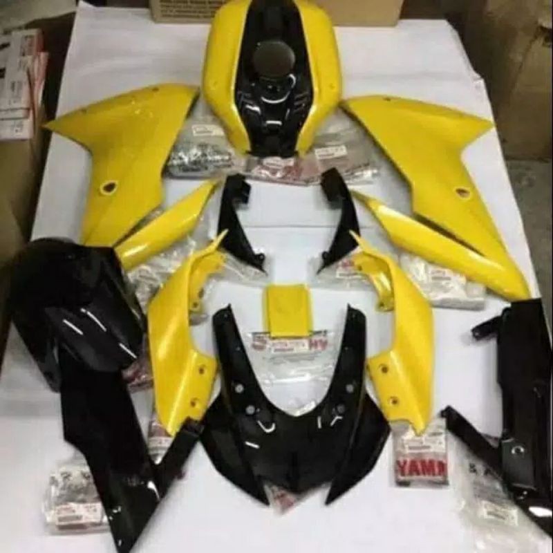 COVER FULL BODY HALUS YAMAHA R15 VVA KUNING ASLI ORIGINAL  YGP