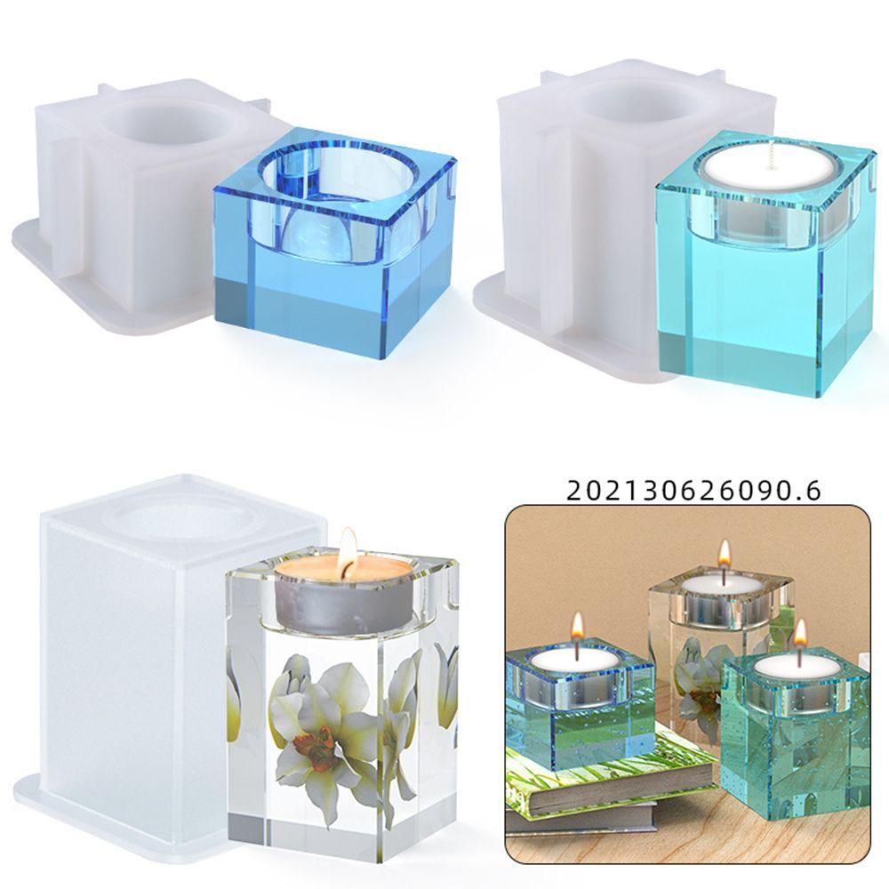 Preva Cetakan Candlestick Dekstop Dekorasi DIY Kerajinan Tempat Lilin Alas Cetakan Silikon