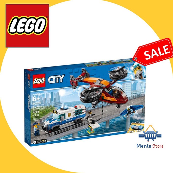 LEGO City 60209 Sky Police Diamond Heist Mainan Polisi Anak Asli Ori