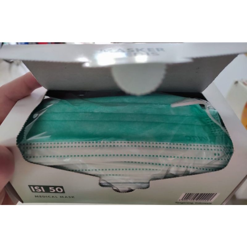 MASKER MEDIS MBC MEDICAL MASK EARLOOP 3PLY KEMENKES ISI 50PCS