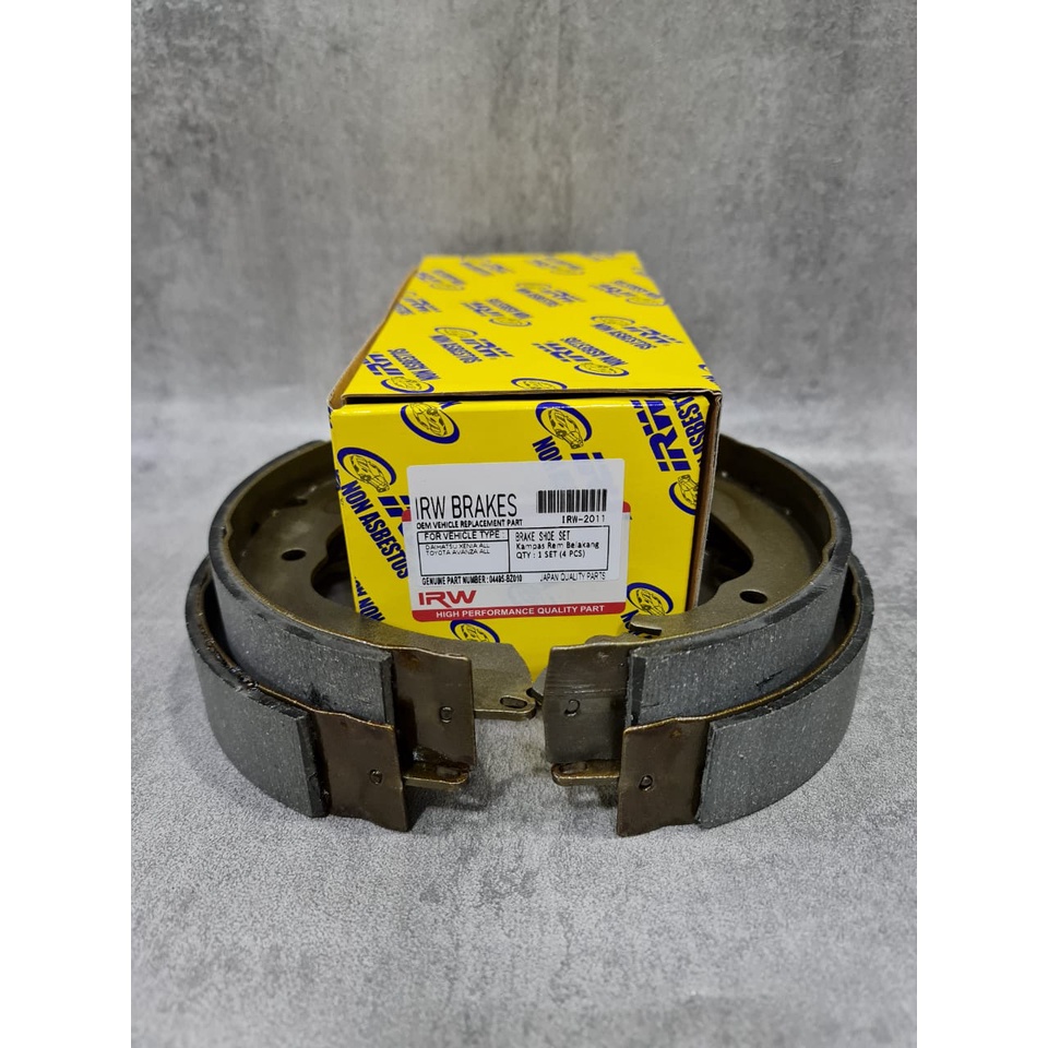 Kampas Rem Belakang Avanza-Xenia IRW Brake Shoe 04495-BZ010