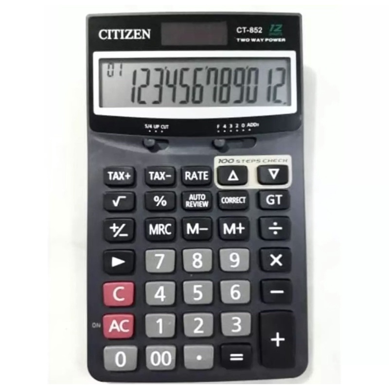 

KALCULATOR CITZEN 852 12 DIGIT CEK ULANG