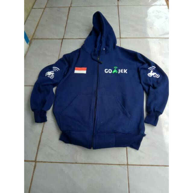Sweater Hoodie Murah  Gojek blue