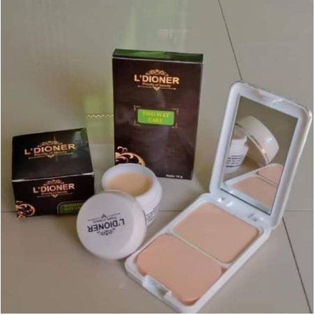Paket Glowing Whitening Day Cream and Two Way Cake L Dioner