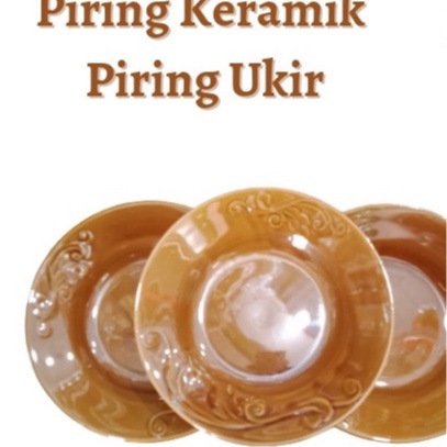 Piring Keramik Piring Ukir Piring Lucky Piring Makan Ukir Satuan