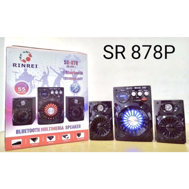 SPEAKER AKTIF BLUETOOTH RINREI SR 878P 878 P MULTIMEDIA SPEAKER SALON AKTIF 55 watt