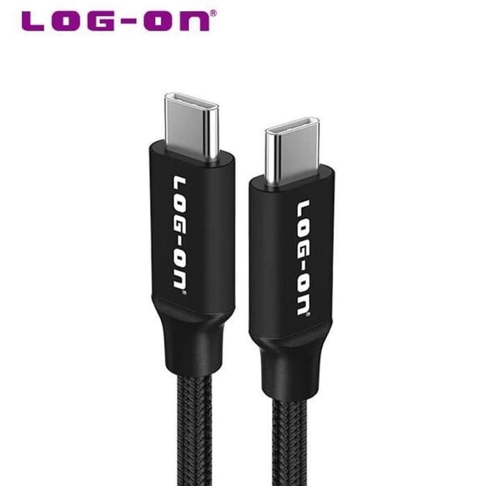 KABEL DATA LO-CB57 TWO C - USB C TO USB C CABLE - HIGH SPEED DATA FAST CHARGING 3.A -LOG ON