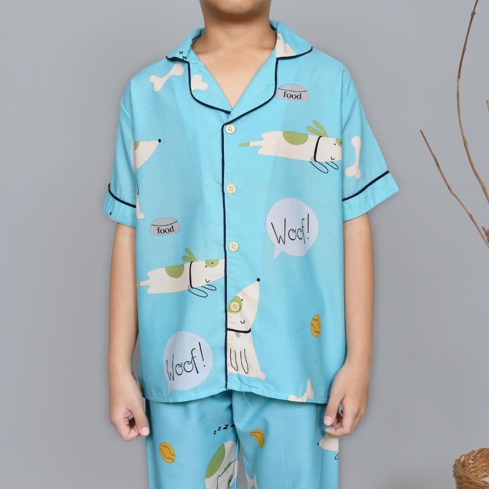 Nyenyak Piyama Anak Laki 6 - 8 Tahun / Setelan Baju Tidur Katun