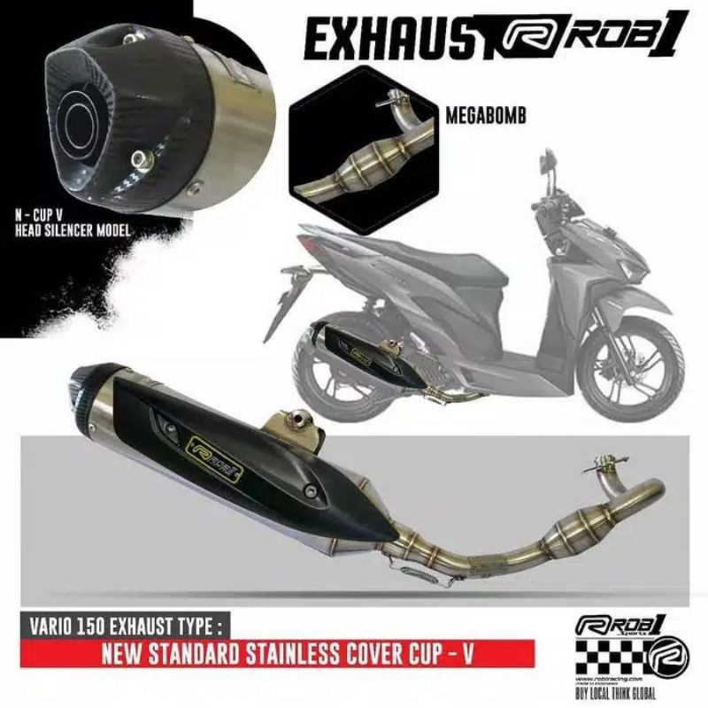 knalpot |kenalpot racing rob 1 vario 125/150 old & new
