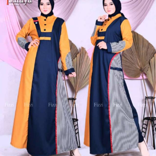 Gamis fizzi ORI Zena // katun toyobo// pakaian wanita