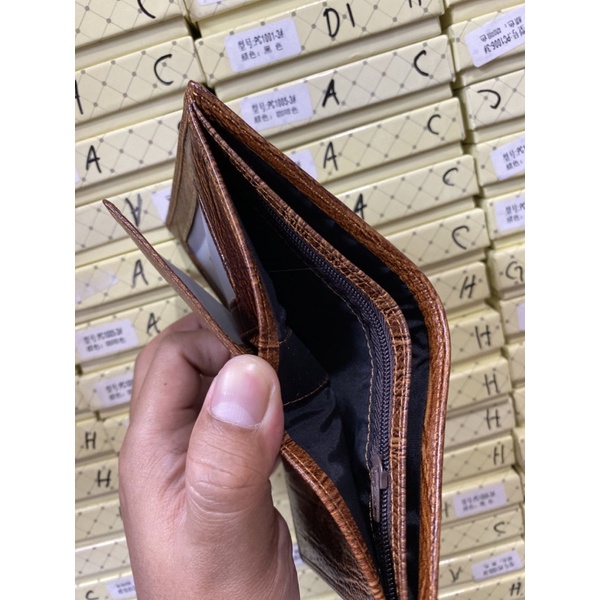 DOMPET PRIA KULIT ASLI URAT KAYU DOMPET PRIA ASLI KULIT DOMPET LIPAT KULIT ASLI DOMPET KULIT ASLI