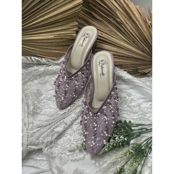 sepatu wanita wedding Yesika mauve 5cm tahu