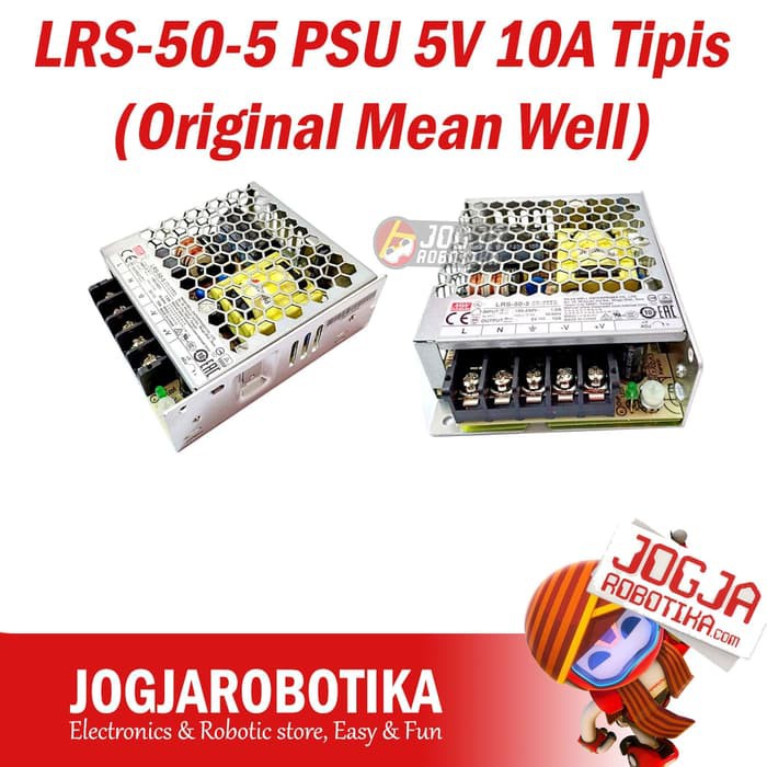 LRS-50-5 PSU 5V 10A TM D-81 TIPIS (ORIGINAL MEAN WELL)