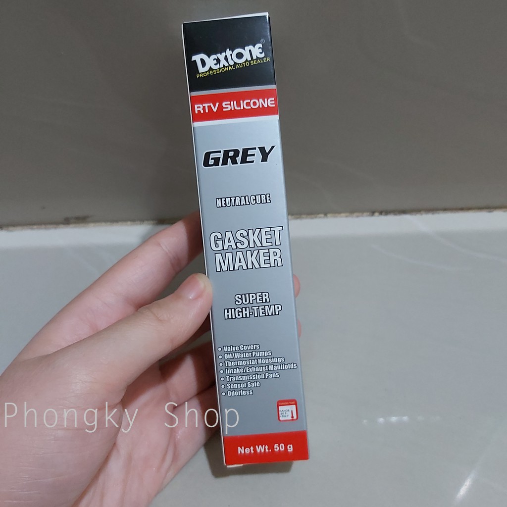 DEXTONE | Lem Silicone RTV Gasket Maker, GREY (50gr)