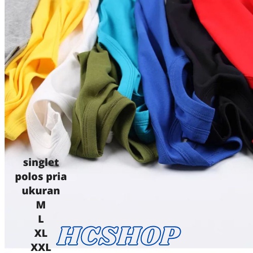 Singlet Polos Pria Dewasa Singlet Dewasa Cowok Cewek Cotton Combed Kualitas Premium Adem