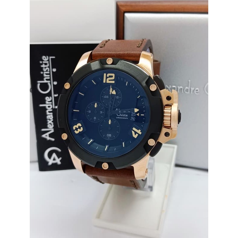 Jam Tangan Pria Alexandre Christie Original AC 6295 MC DBWRGBL