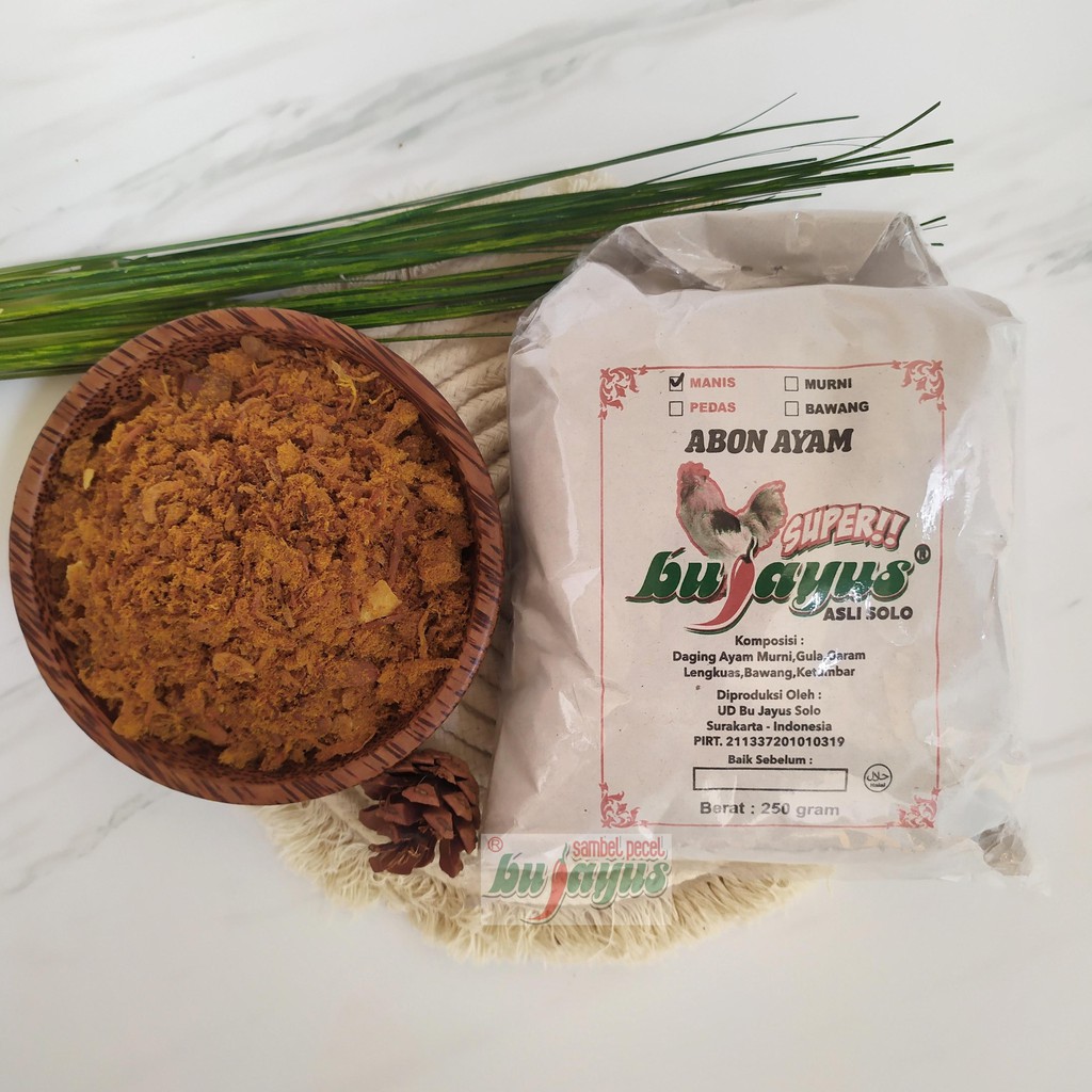 

Abon Ayam Super Bu Jayus 250 gram - MANIS SPESIAL
