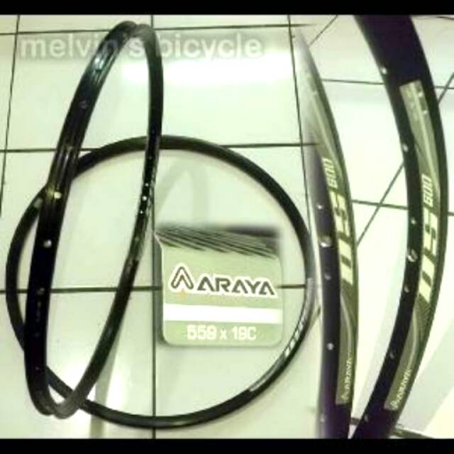 Rim Araya DS600 Disc Brake 32H Double Wall Hitam Kokoh Dan Kuat