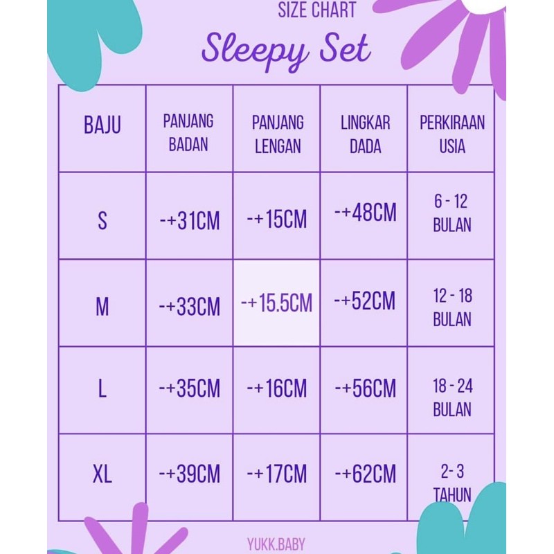 SLEEPY SET ( setelan panjang anak )