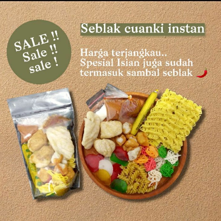 Jual Seblak Instan Cuanki Sosis Ada Sambal Basahnya Shopee