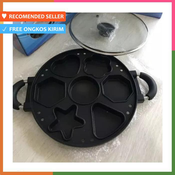7 WAJAN CETAKAN KUE LUMPUR CUBIT CAKE TEFLON ANTI LENGKET SNACK PAN
