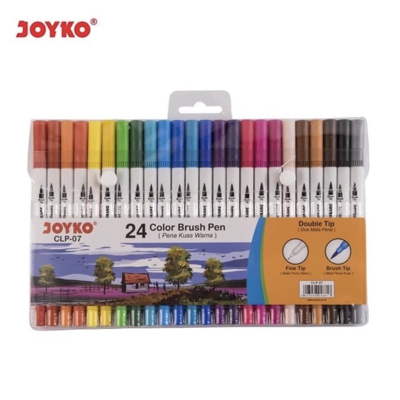 

CLP-07 Joyko 24 Color Brush Pen / Pena Kuas 24 Warna Joyko CLP-07