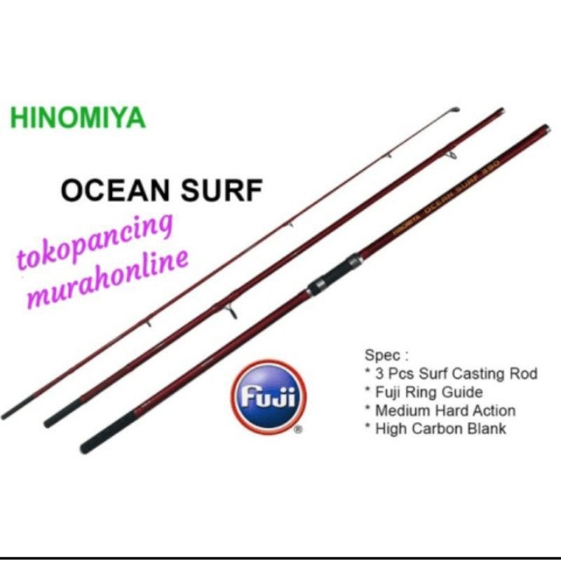 joran sambung 3 hinomiya ocean surf 390  420ring fuji