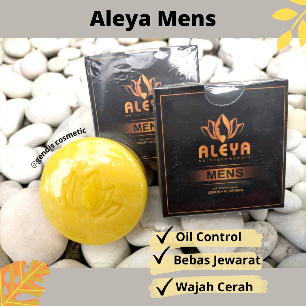 [BPOM] SABUN LEMON ALEYA MENS | SABUN WAJAH PRIA ALEYA LEMON | SABUN WAJAH GLOWING ALEYA MENS LEMON