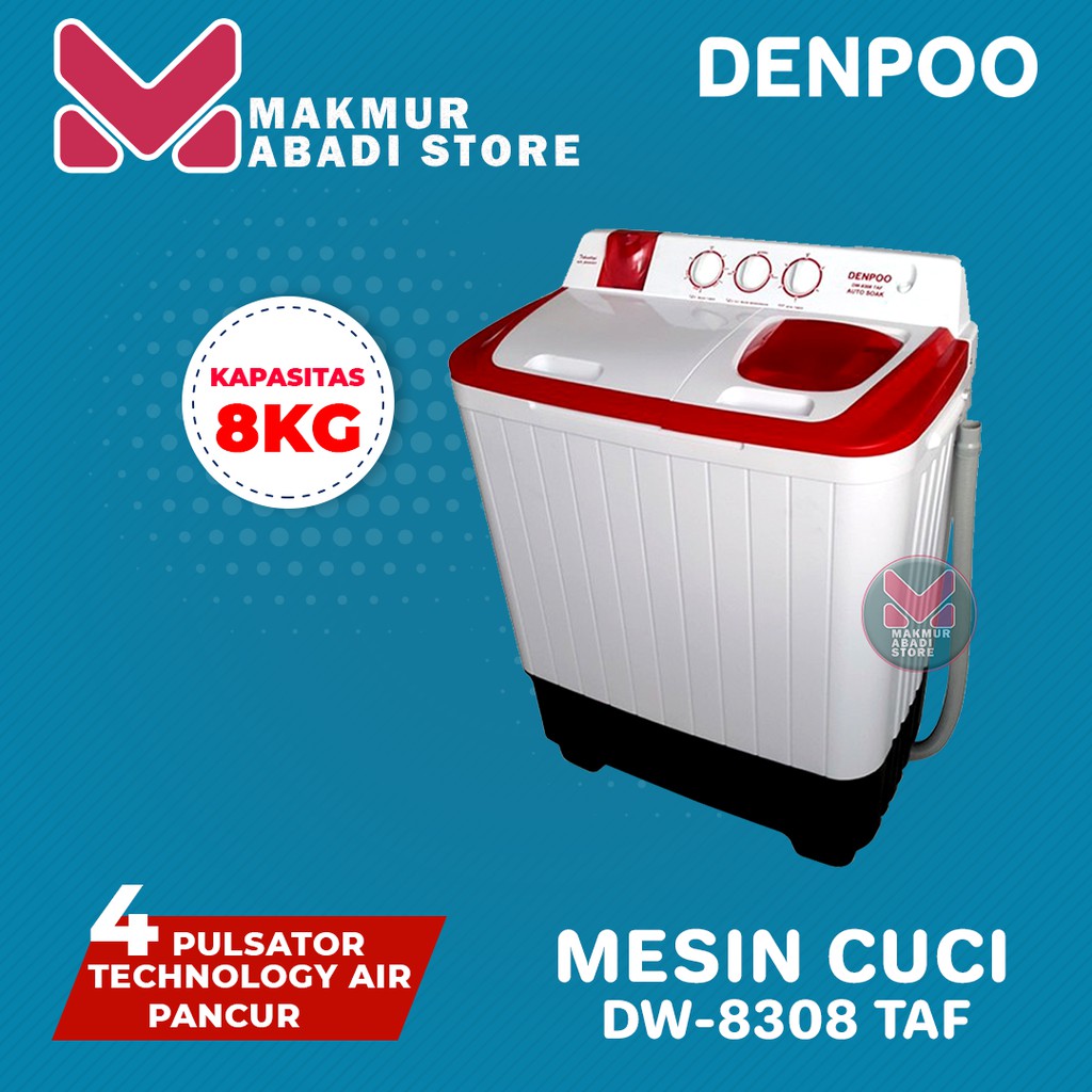MESIN CUCI DENPOO DW 8308 2 TABUNG