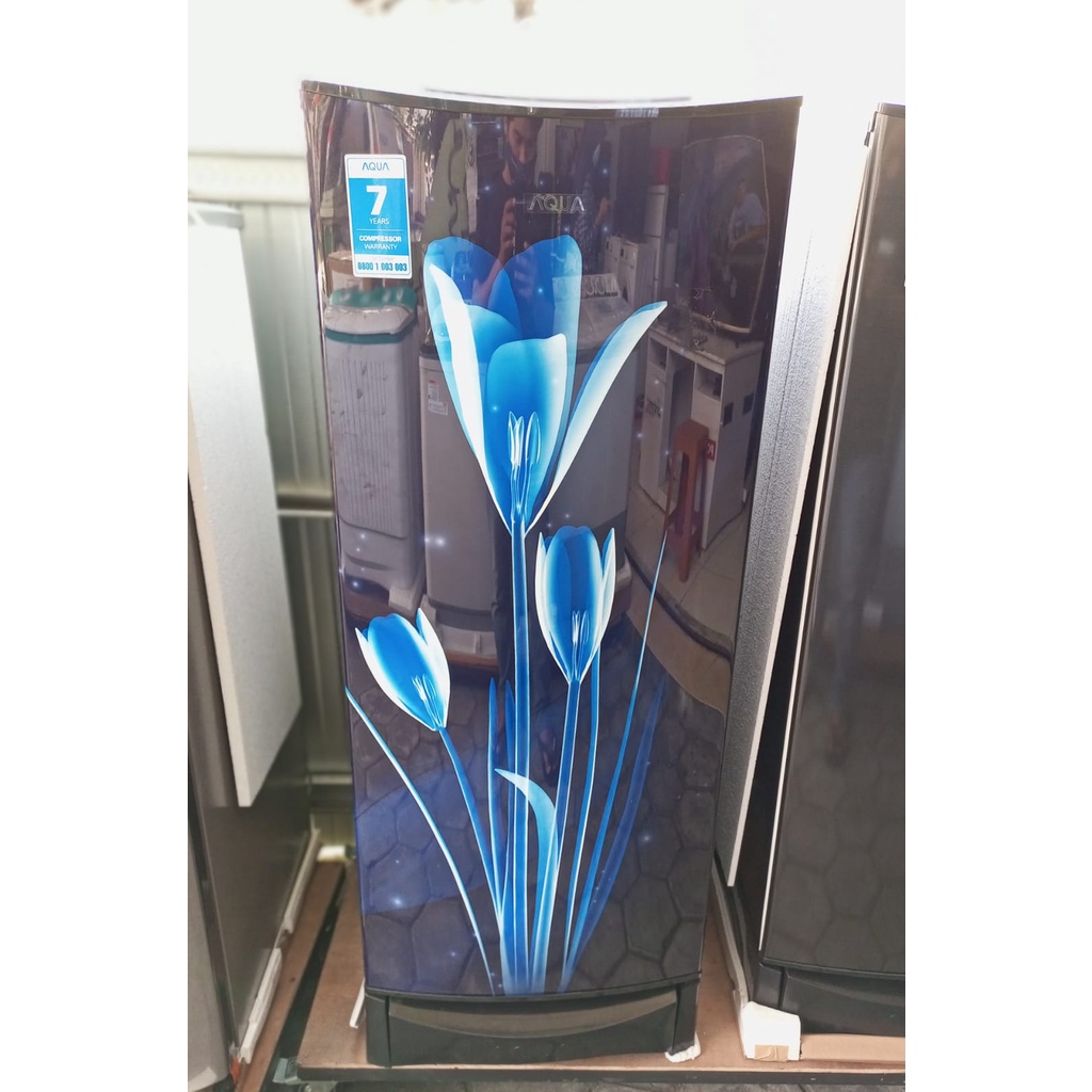 AQUA AQR-D190LB KULKAS 1 PINTU 162LITER MOTIF BUNGA