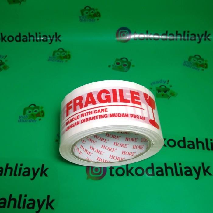 

Lakban Fragile Hore Putih 48mm x 90yard