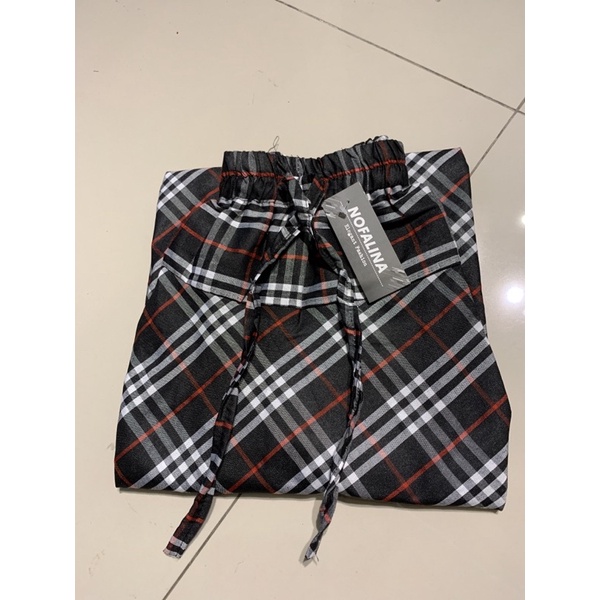 ROK KOTAK KOTAK PANJANG WANITA ROK PAYUNG MAYUNG ROK PANJANG ROK MUSLIMAH MUSLIM DEWASA BAHAN KATUN PINGGANG KARET TALIAN-Hitam