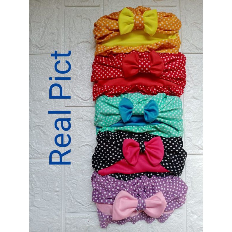 Jilbab Bayi Turban Polkadot