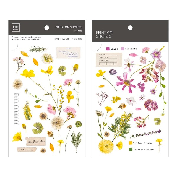 

MU Lifestyle Print-On Sticker 103 - Pressed Flower Yellow