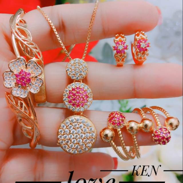 Xuping set perhiasan lapis emas 24k 0911