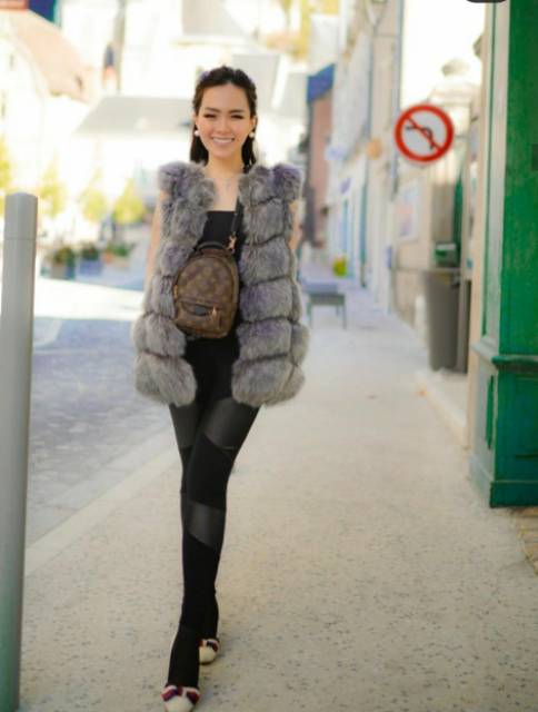 PREMIUM IMPORT WOMAN WINTER AUTUMN FUR VEST ROMPI BULU WANITA MUSIM DINGIN GUGUR