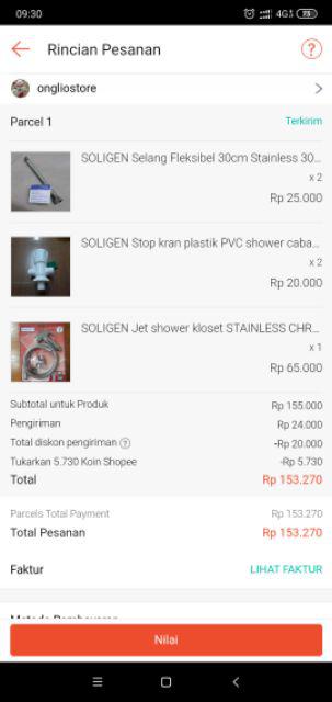 Soligen Selang Fleksibel 30cm Stainless 304 Flexibel Hose