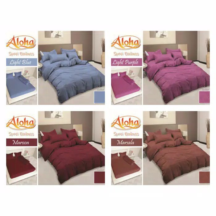 Ss Sprei Emboss Polos ALOHA Jacquard 160 160X200 Queen Size No 2 Termurah Best Seller