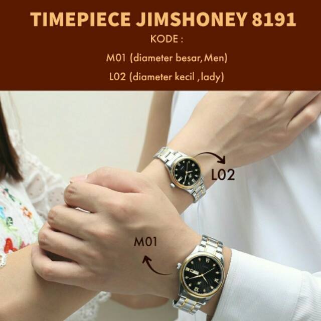 Jam Tangan Couple Jims Honey 8191