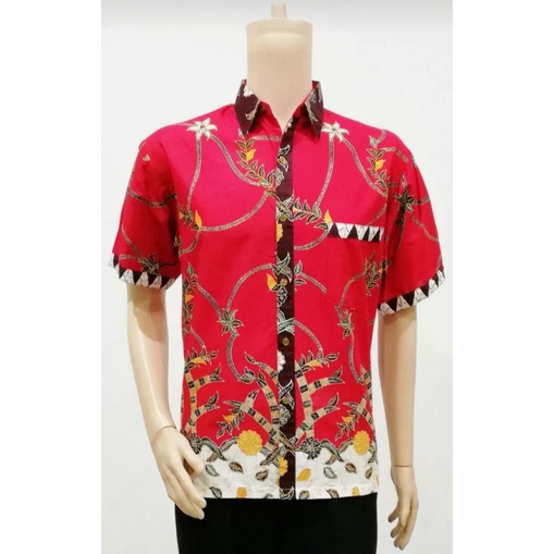 kemeja batik pria lengan panjang motif madura