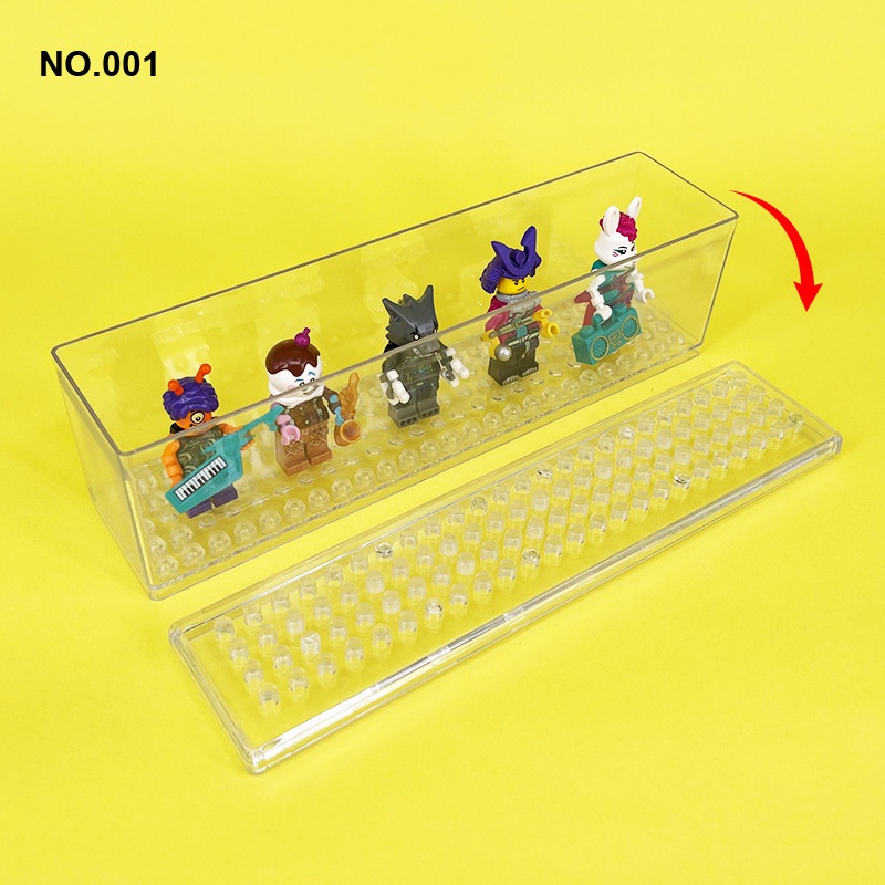 Kotak display minifigure Blok Bangunan minifigure Model Transparan HT-001